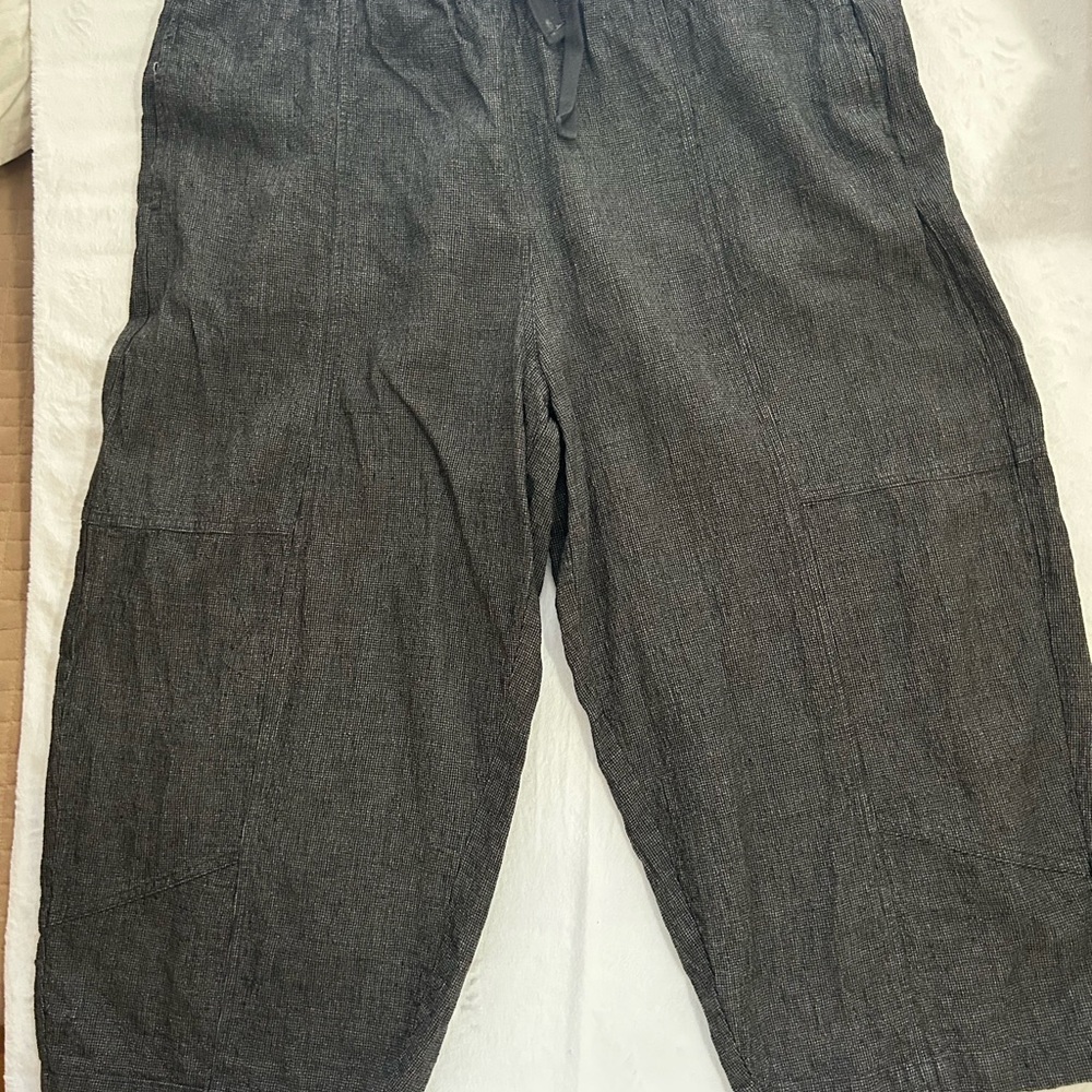Poetry Women’s Linen Pants - Charcoal Gray